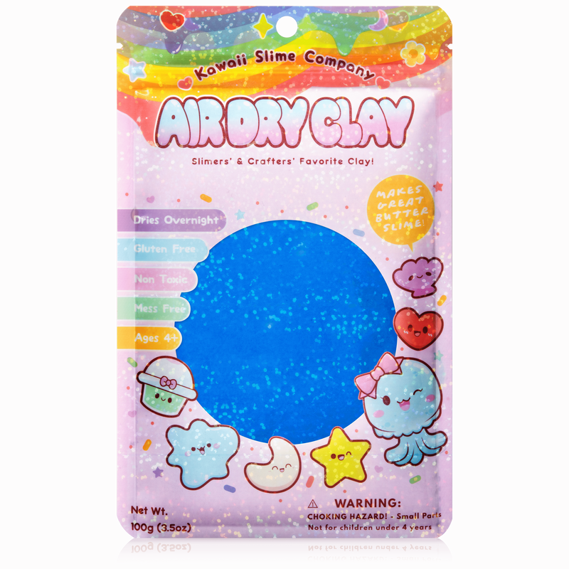 Kawaii Slime Air Dry Clay Royal Blue