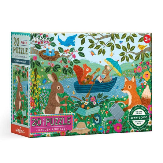 eeBoo Garden Animals 20 Piece Puzzle