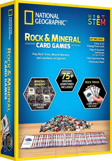 Blue Marble National Geographic RTNGRKMEM Rock + Mineral Card Games
