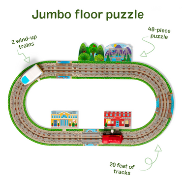 Melissa & Doug Design Your Own Railroad Floor Puzzle