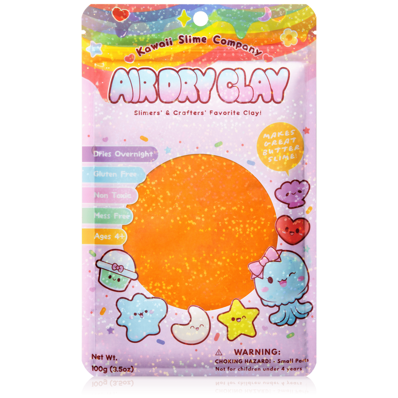 Kawaii Slime Air Dry Clay Orange