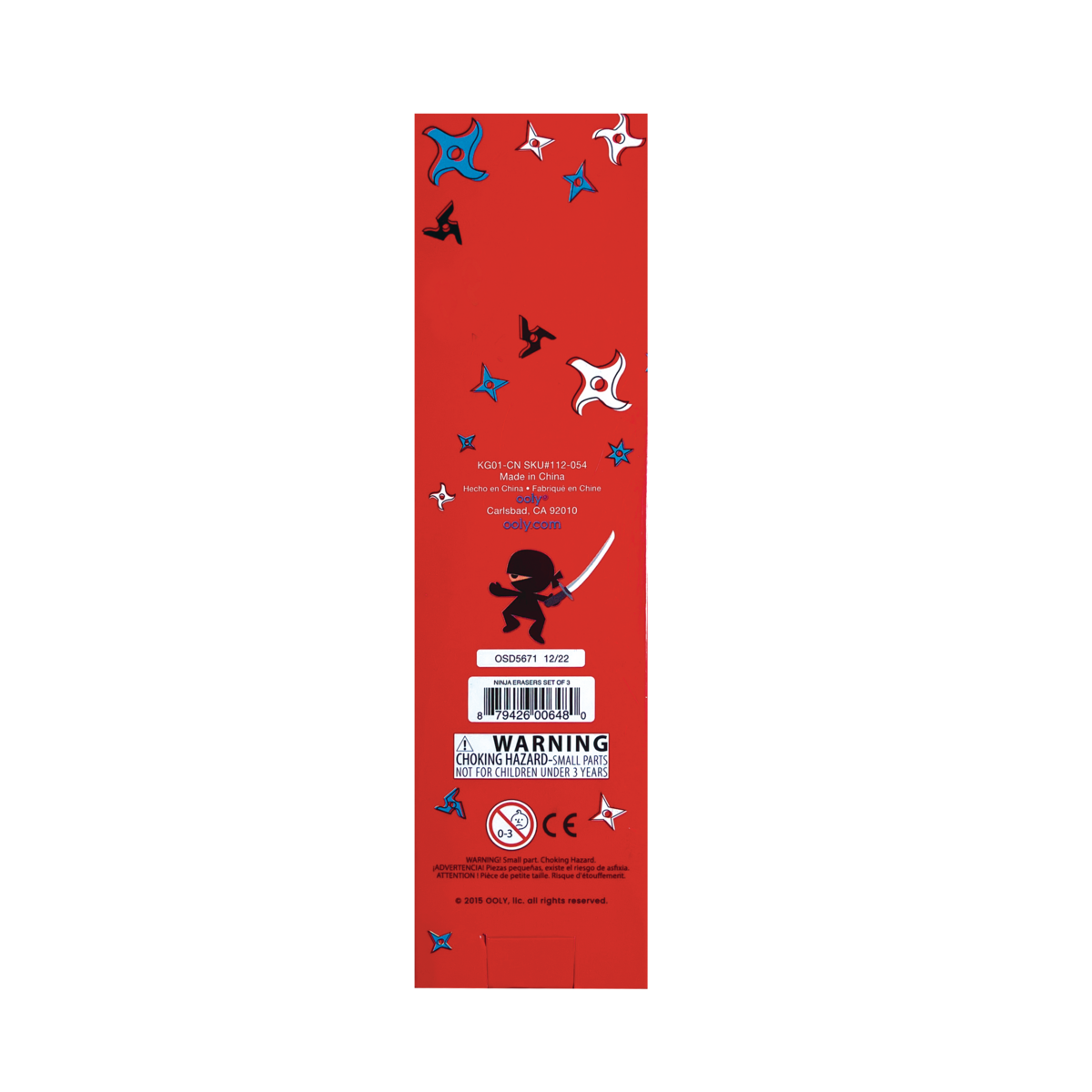 Ooly Ninja Erasers - Set of 3