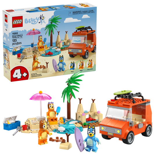 LEGO® Bluey 11202 Bluey's Beach & Family Car Trip