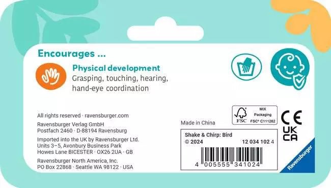 Ravensburger Play+ 12034102 Shake & Chirp: Bird