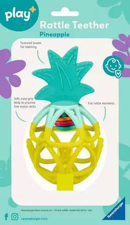 Ravensburger Play+ 12034112 Rattle Teether: Pineapple