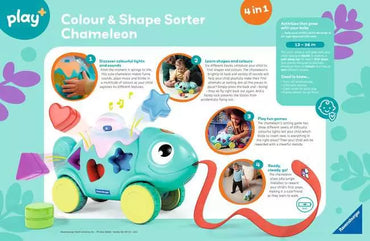 Ravensburger Play+ 12034119 Colour & Shape Sorter: Chameleon