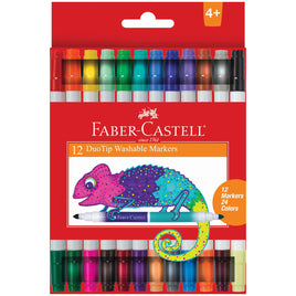 12 ct Duo Tip Washable Markers | fc153012 |  Faber Castell