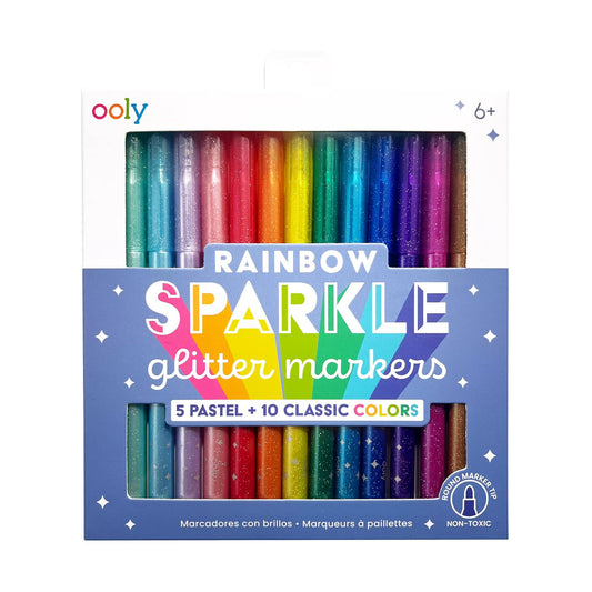 OOLY Rainbow Sparkle Glitter Markers