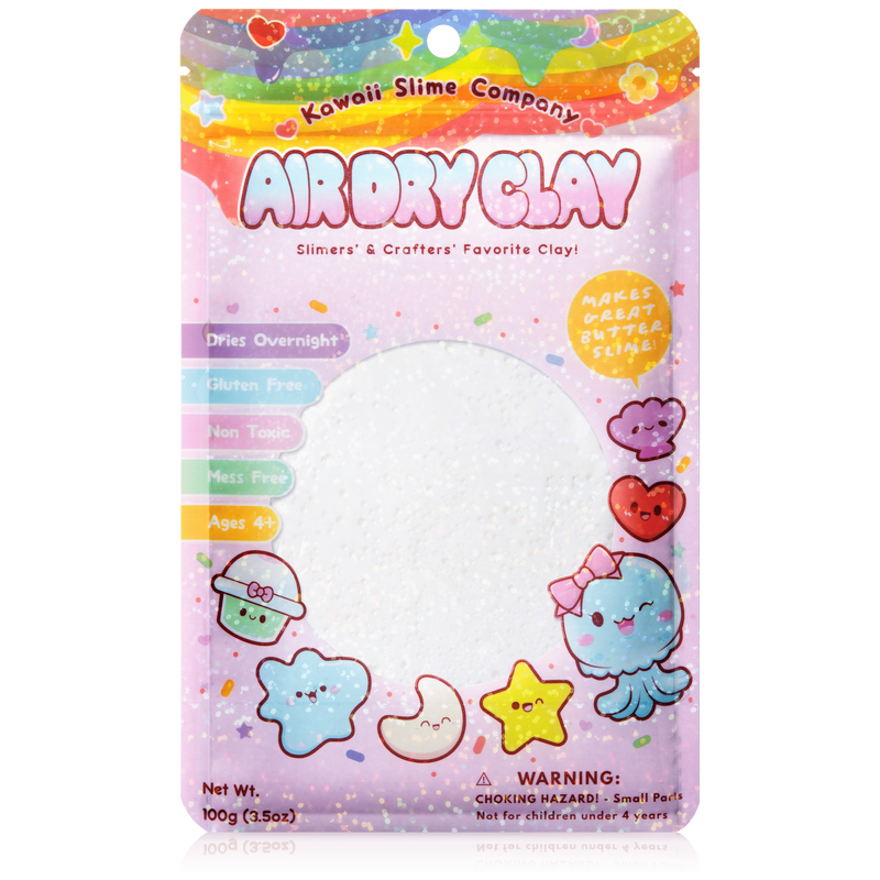Kawaii Slime Air Dry Clay White