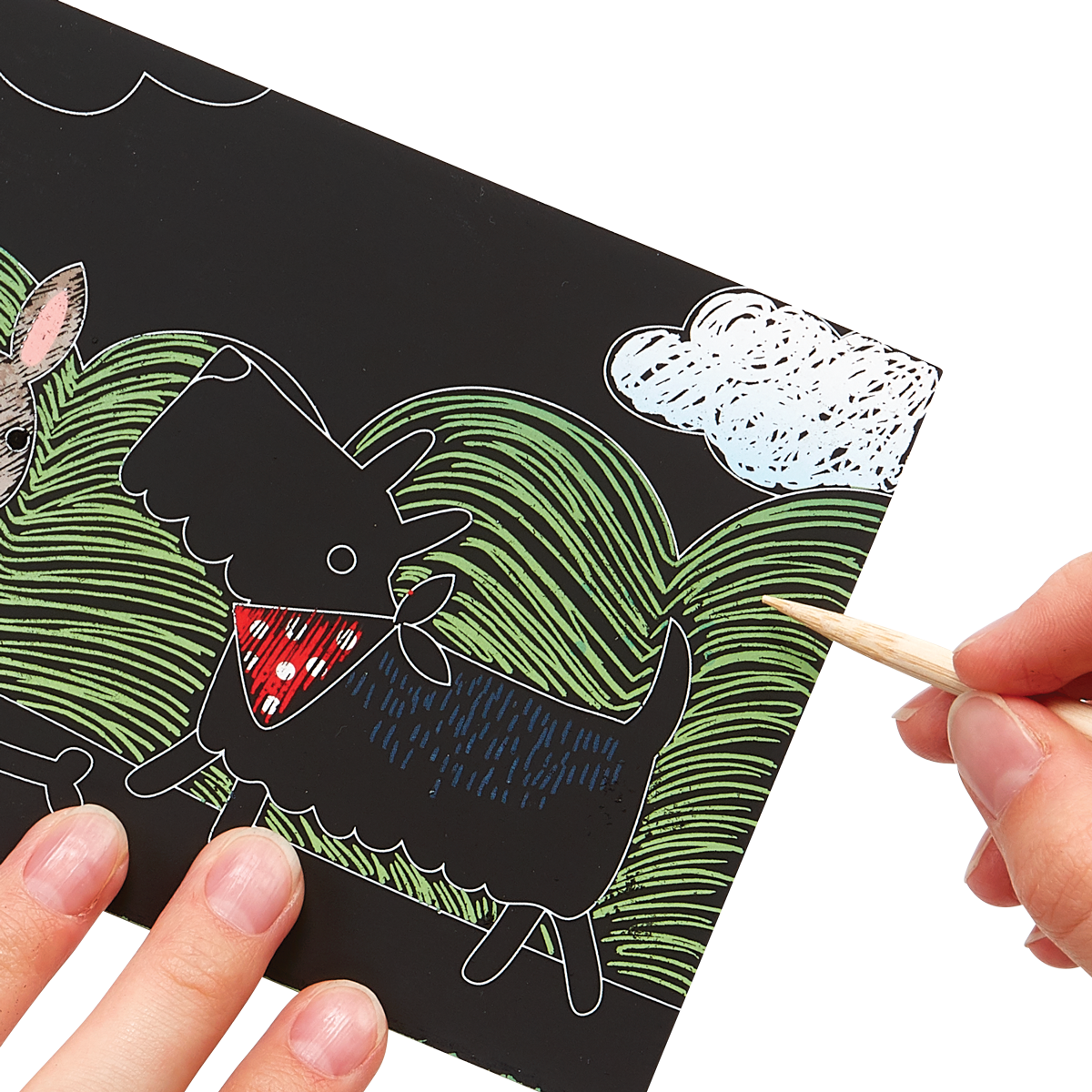 Ooly Scratch and Scribble Mini Scratch Art Kit - Playful Pups - 6 Cards