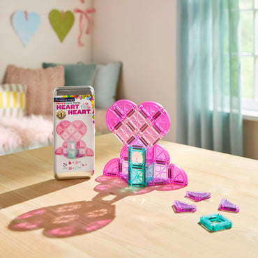 Magna-Tiles microMAGS Heart to Heart 26 Piece Travel Set