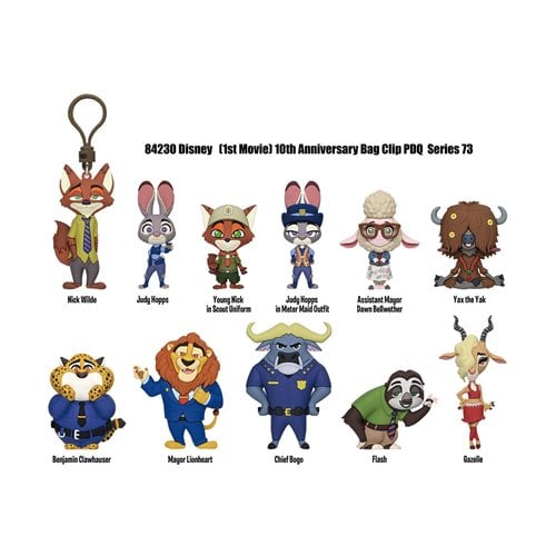 Monogram Zootopia 3D Foam Bag Clip, Series 73 Blind Gag