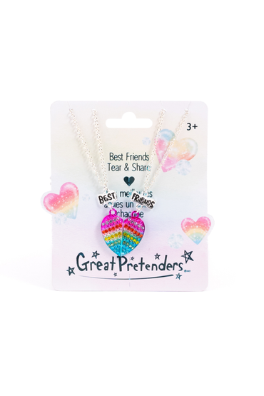 Great Pretenders Glamour Gals Tear & Share Necklaces, 2pc