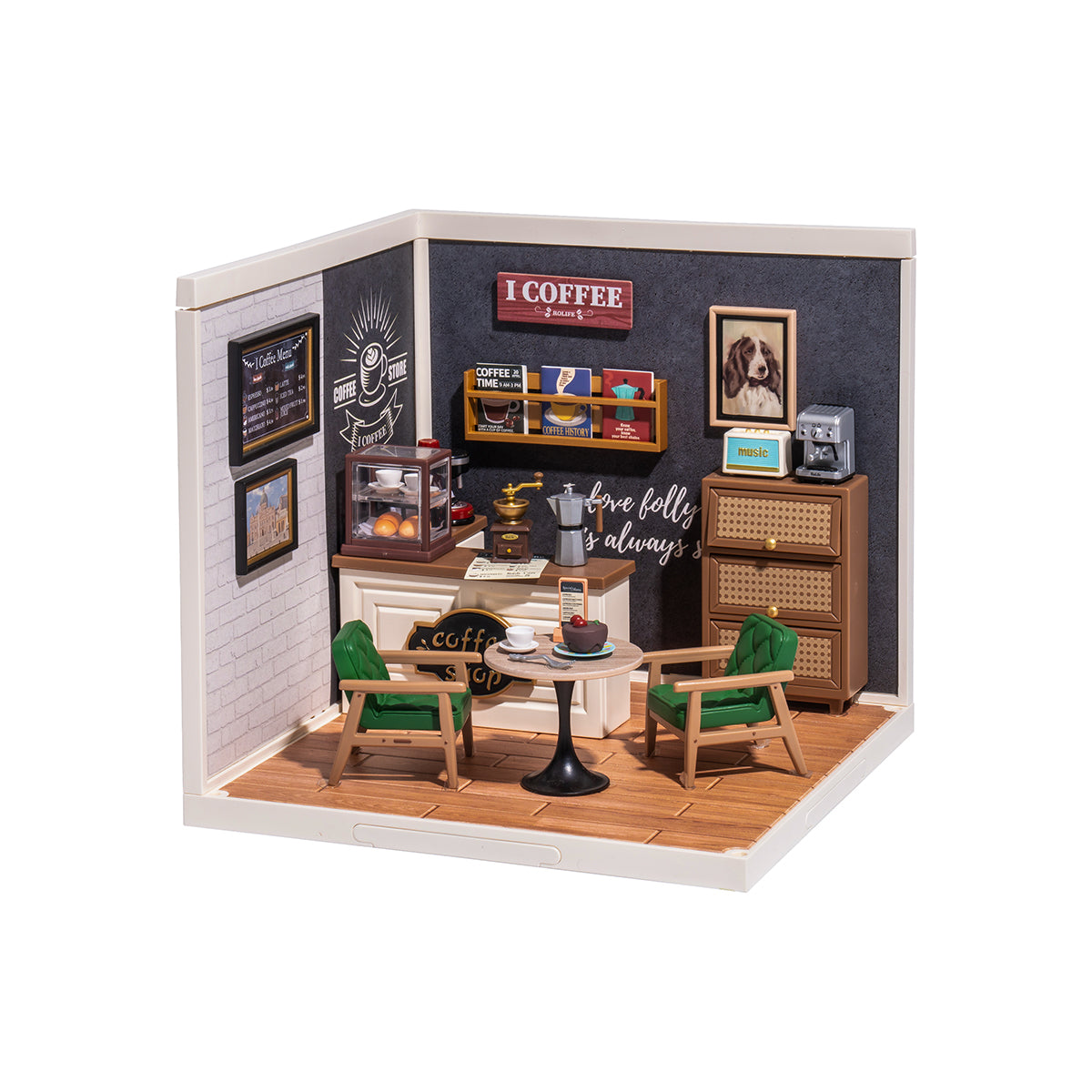 Robotime Rolife Breezy Time Cafe DIY Miniature House