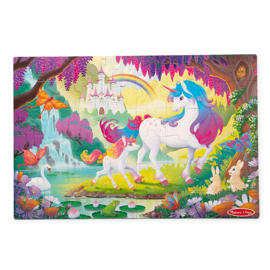 Melissa & Doug Glow-in-the-Dark Unicorn Floor Puzzle - 48 Pieces