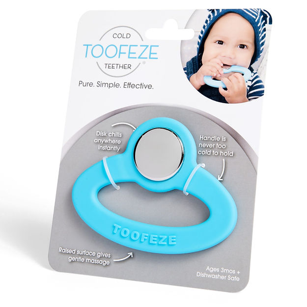 Toofeze Natural Cold Teether - Sky Blue | 78982 | Oh, That Baby!