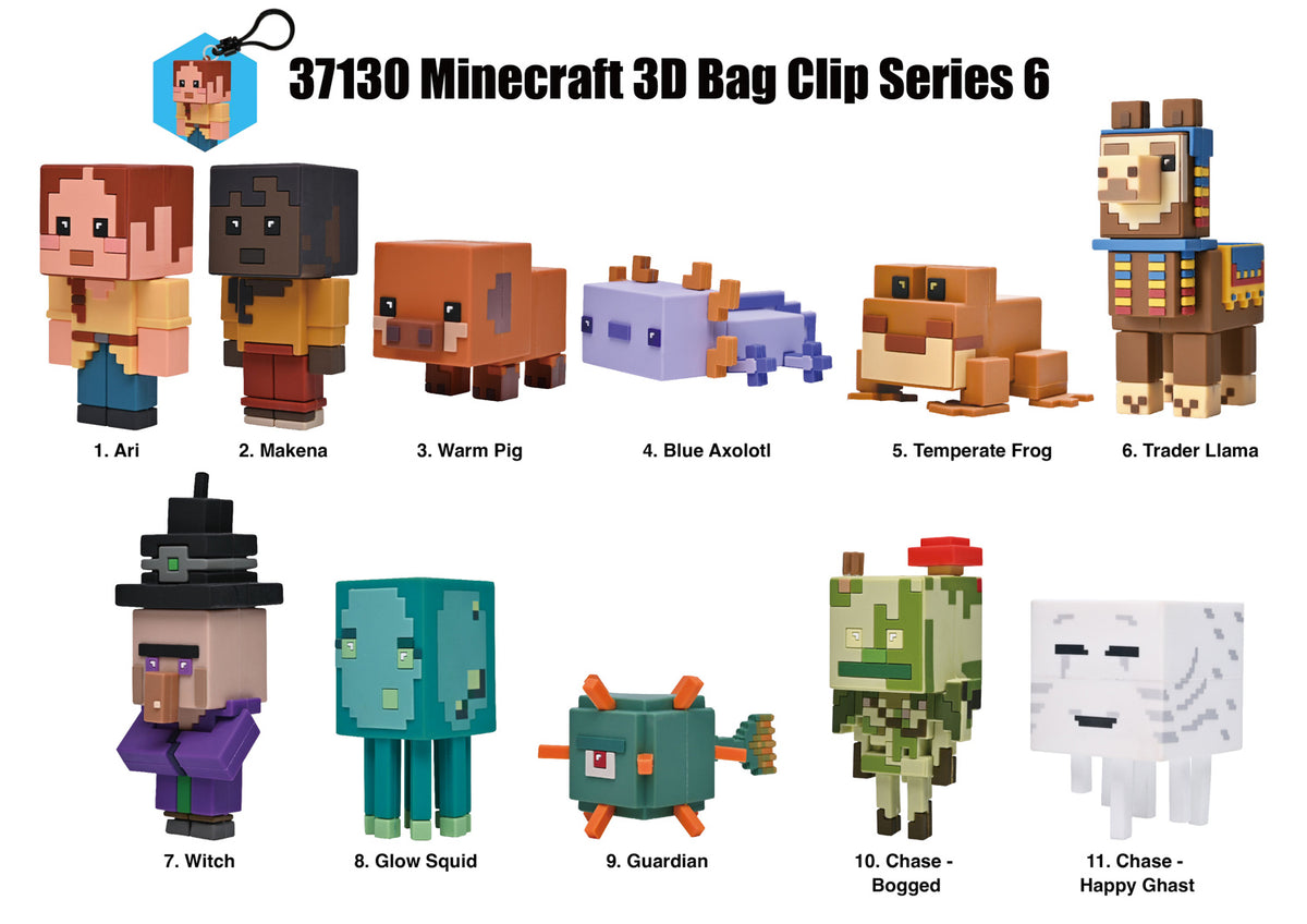 Minecraft 3D Foam Bag Clip, Series 6 Blind Bag 1 Piece
