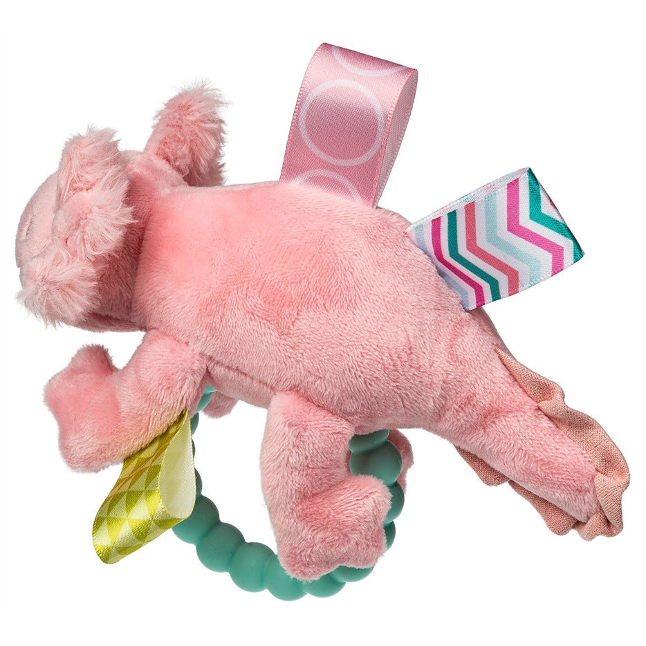 Taggies Lizzy Axolotl Teether Rattle Pink