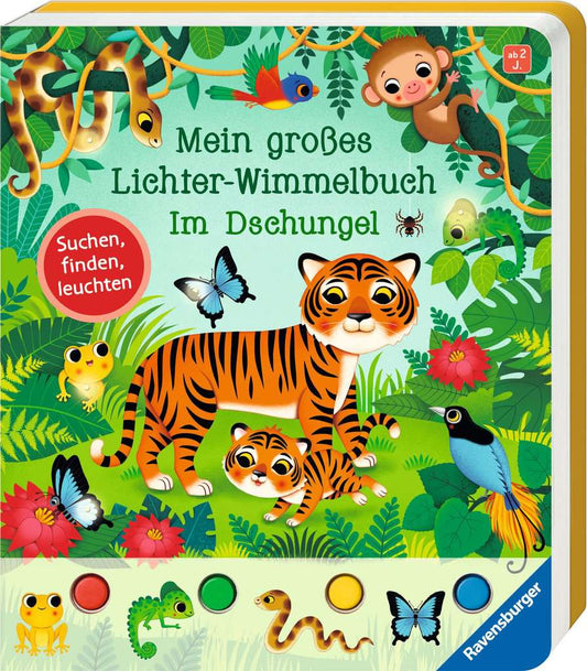 Ravensburger 13095001 My Big Lights Search-And-Find Book: In the Jungle
