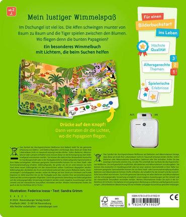 Ravensburger 13095001 My Big Lights Search-And-Find Book: In the Jungle