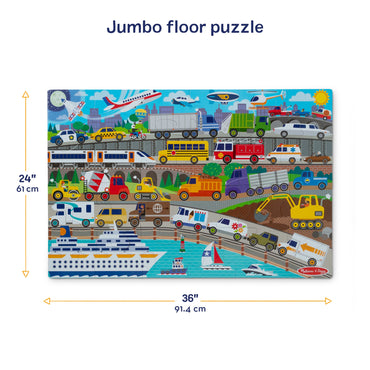 Melissa & Doug Traffic Jam Floor Puzzle - 24 Pieces