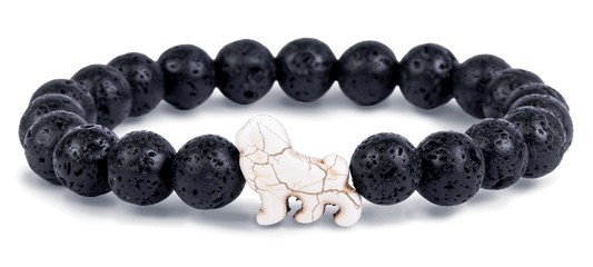 Fahlo The Excursion Bracelet Lion Lava Stone