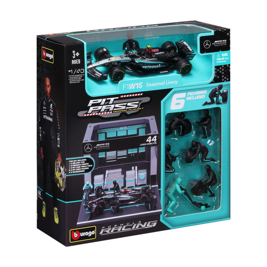Bburago 1:43 Scale Formula Racing Mercedes W15 Pit Pass