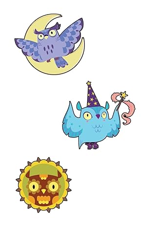 Dover Glow-in-the-Dark Tattoos: Owls