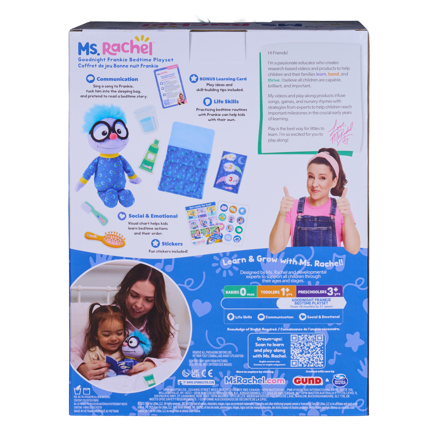 Spin Master Ms Rachel Goodnight Frankie Bedtime Playset