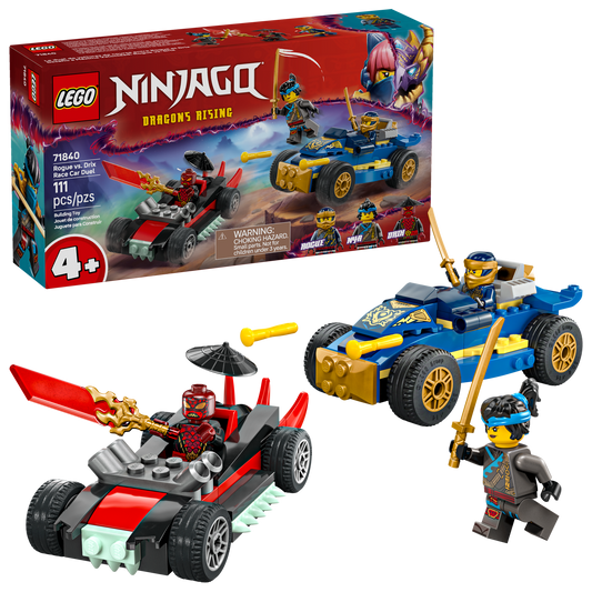 LEGO® NINJAGO® 71840 Rogue vs. Drix Race Car Duel