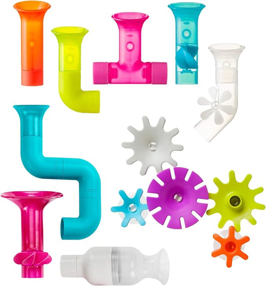 Boon Pipes & Tubes & Cogs Building Bath Toy Bundle