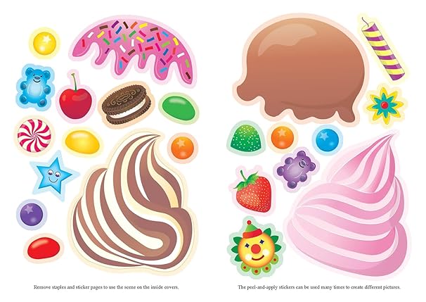 Dover Build Your Own Ice Cream Cone Sticker Activity Book