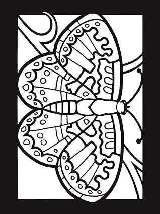Dover Butterflies Mini Stained Glass Coloring Book