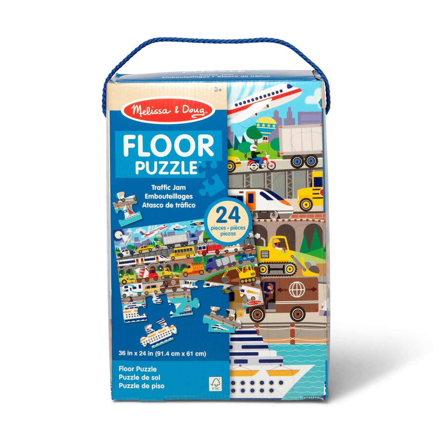 Melissa & Doug Traffic Jam Floor Puzzle - 24 Pieces