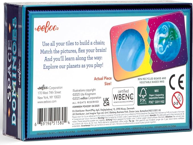 eeBoo Mini Dominoes DMM804 Space
