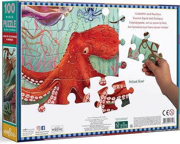eeBoo PZH143 Love of Octopuses & Friends 100 Piece Puzzle