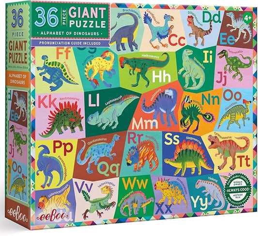 eeBoo PZG838 Dinosaur Alphabet Giant Puzzle 36 Piece