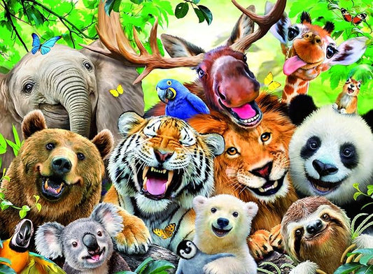 Ravensburger Puzzle 13354 Exotic Animals Selfie