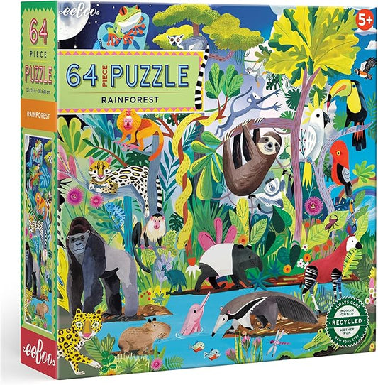 eeBoo Rainforest 64 Piece Puzzle