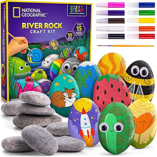Blue Marble NATIONAL GEOGRAPHIC RTROCKART Rock Painting Kit