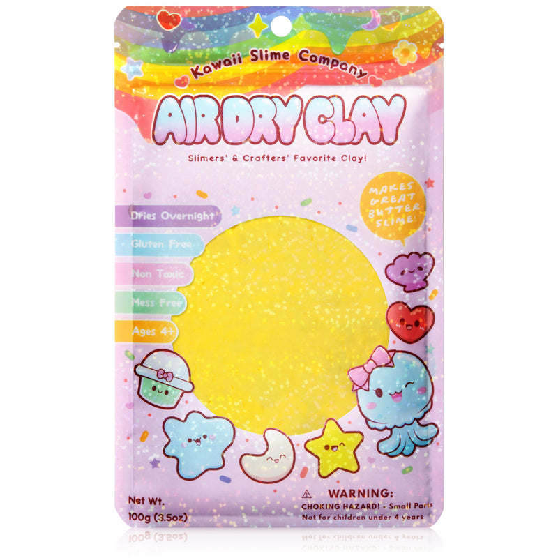 Kawaii Slime Air Dry Clay Yellow