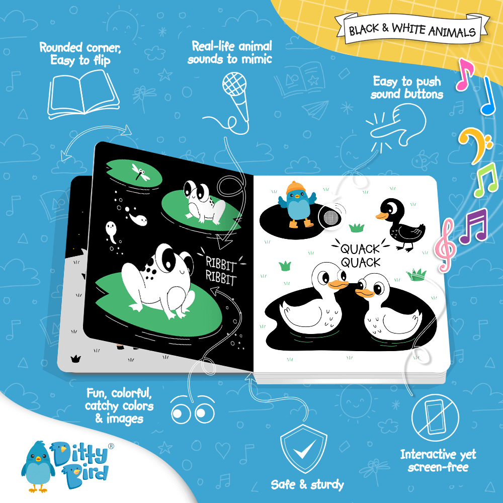 Ditty Bird Books Black & White Animals