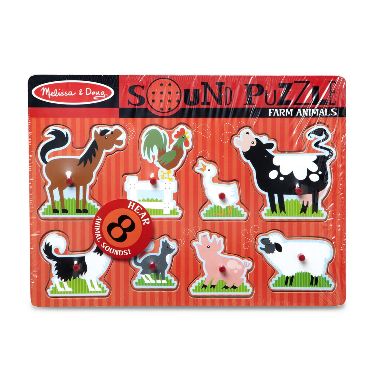 Farm Animals Sound Puzzle - 8 Pieces