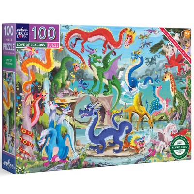 Eeboo Love of Dragons 100 Piece Puzzle