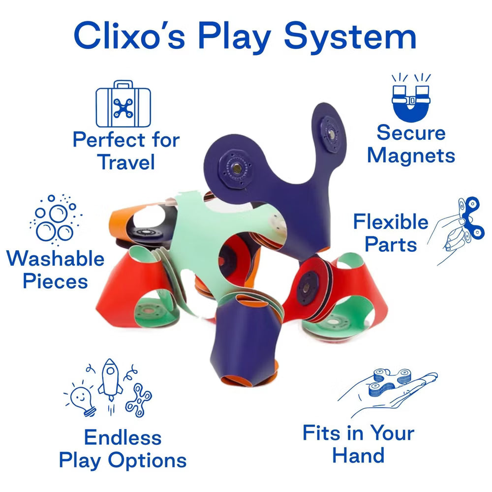 Clixo Tiny & Mighty Space Magnetic Toy 9 pcs