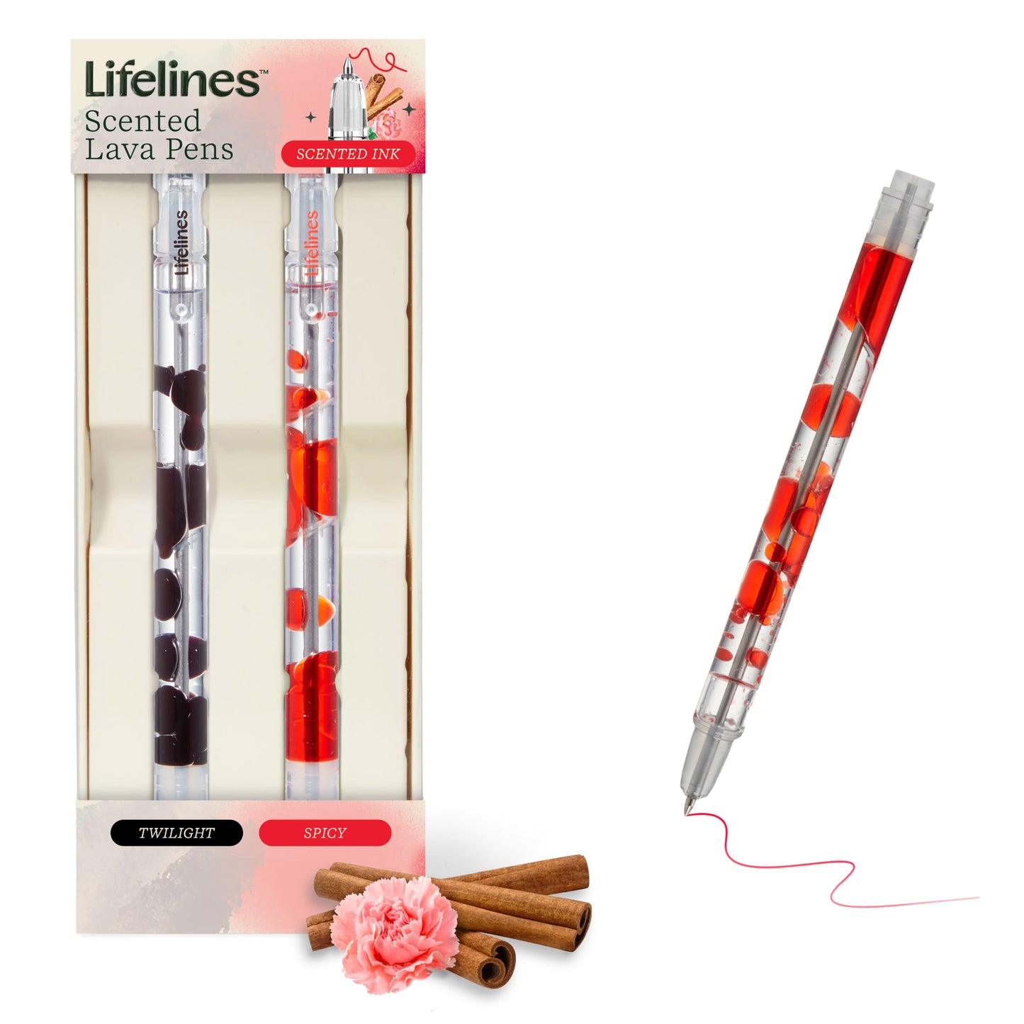 LifeLines Scented Lava Pens 2Pk Black/Red