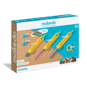 Makedo Cardboard Construction Create Kit 260PC