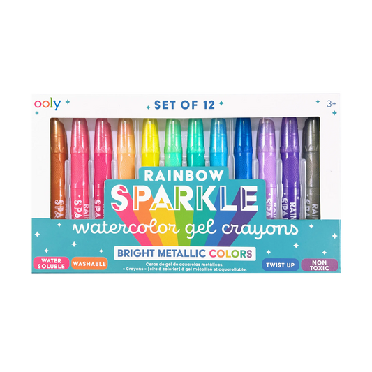 Ooly 133-119 Rainbow Sparkle Metallic Watercolor Gel Crayons