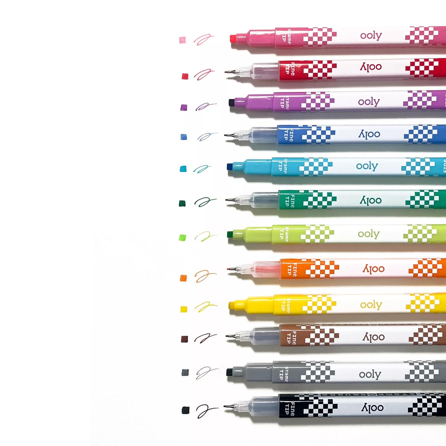 Stamp a Square Double-Ended Markers - Set of 12