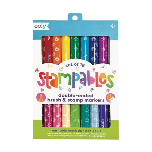 Ooly Stampables 130-122 Double-Ended Stamp & Brush Markers